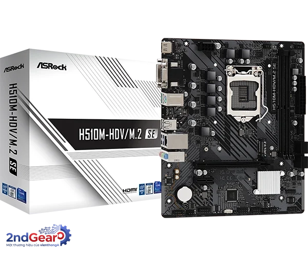 Mainboard ASROCK H510M - 2M2 LGA 1200, mATX, 2 khe RAM - Ảnh 3
